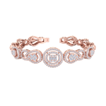 Load image into Gallery viewer, Statement bracelet in rose gold with white diamonds of 2.20 ct in weight
