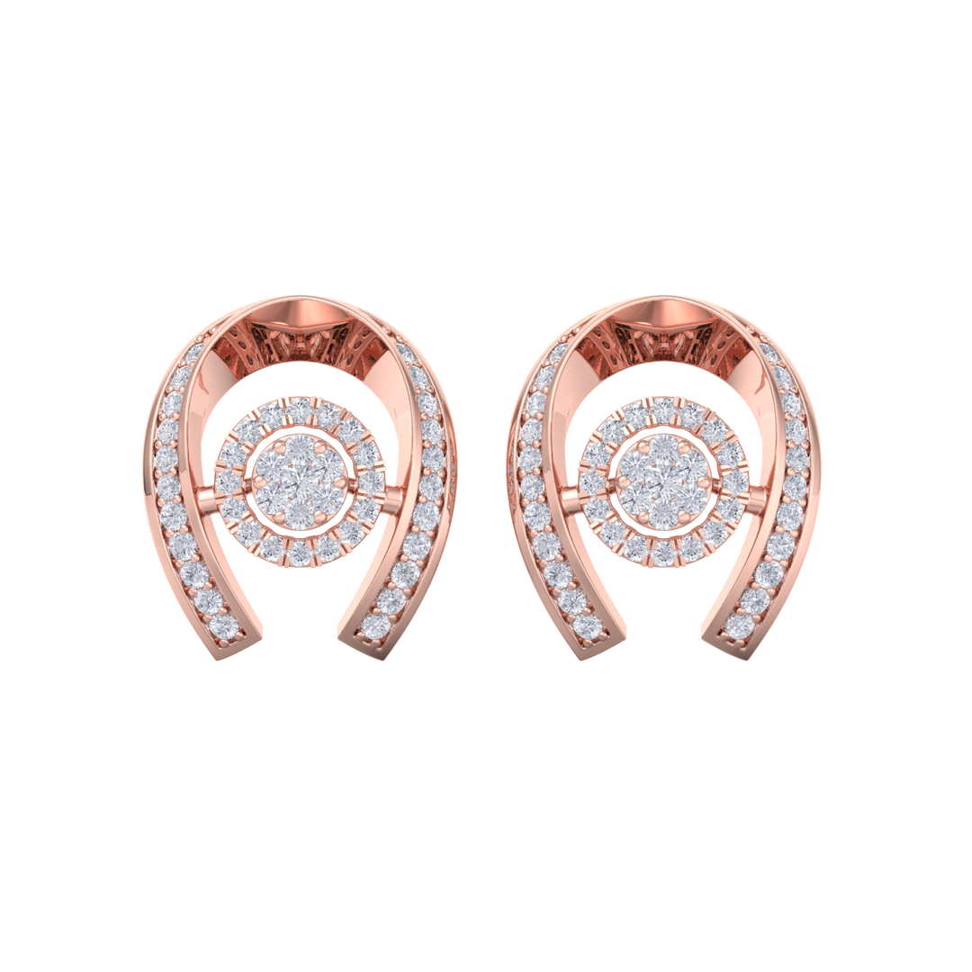 Statement earrings in white gold with white diamonds of 0.53 ct in weight