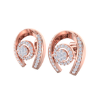 Load image into Gallery viewer, Statement earrings in rose gold with white diamonds of 0.53 ct in weight
