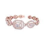 Load image into Gallery viewer, Statement bracelet in rose gold with white diamonds of 2.30 ct in weight
