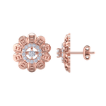 Load image into Gallery viewer, Stud earrings in rose gold with white diamonds of 0.29 ct in weight
