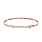 Load image into Gallery viewer, Classic bracelet in rose gold with white diamonds of 2.40 ct in weight
