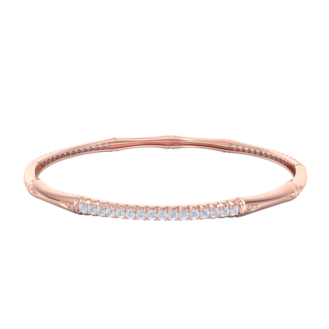 Classic bracelet in rose gold with white diamonds of 2.40 ct in weight