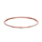 Load image into Gallery viewer, Classic bracelet in rose gold with white diamonds of 2.40 ct in weight
