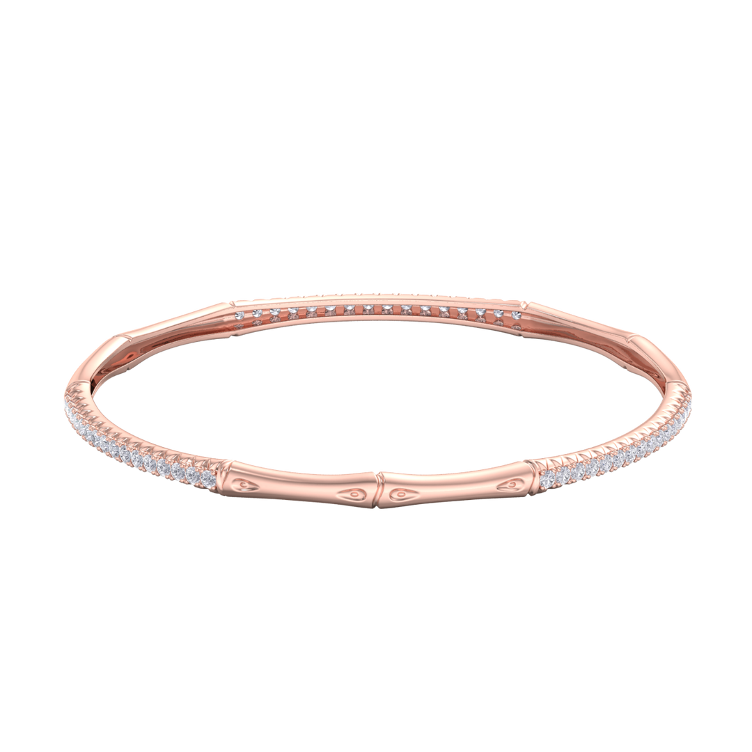 Classic bracelet in rose gold with white diamonds of 2.40 ct in weight