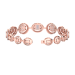 Load image into Gallery viewer, Statement bracelet in rose gold with white diamonds of 2.94 ct in weight
