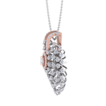 Load image into Gallery viewer, Flower Pendant in white gold with white diamonds of 2.08 ct in weight
