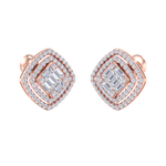 Load image into Gallery viewer, Stud earrings in rose gold with white diamonds of 0.88 ct in weight
