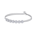 Load image into Gallery viewer, Classic bracelet in white gold with white diamonds of 1.12 ct in weight
