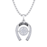 Load image into Gallery viewer, Halo Pendant in rose gold with white diamonds of 0.26 ct in weight
