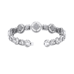 Load image into Gallery viewer, Statement bracelet in white gold with white diamonds of 1.92 ct in weight
