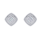 Load image into Gallery viewer, Stud earrings in yellow gold with white diamonds of 0.88 ct in weight
