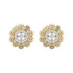 Load image into Gallery viewer, Stud earrings in yellow gold with white diamonds of 0.29 ct in weight
