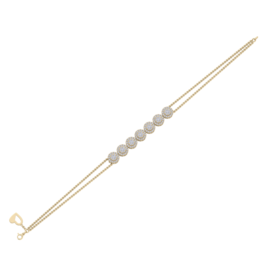 Classic bracelet in rose gold with white diamonds of 1.12 ct in weight