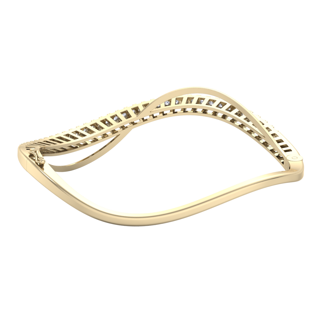 Stylish bracelet in rose gold with white diamonds of 1.08 ct in weight