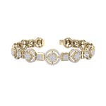 Load image into Gallery viewer, Statement bracelet in rose gold with white diamonds of 1.92 ct in weight
