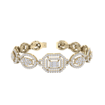 Load image into Gallery viewer, Statement bracelet in yellow gold with white diamonds of 2.30 ct in weight
