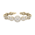 Load image into Gallery viewer, Statement bracelet in yellow gold with white diamonds of 2.20 ct in weight
