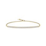 Load image into Gallery viewer, Classic bracelet in yellow gold with white diamonds of 0.31 ct in weight
