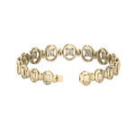 Load image into Gallery viewer, Statement bracelet in rose gold with white diamonds of 1.22 ct in weight
