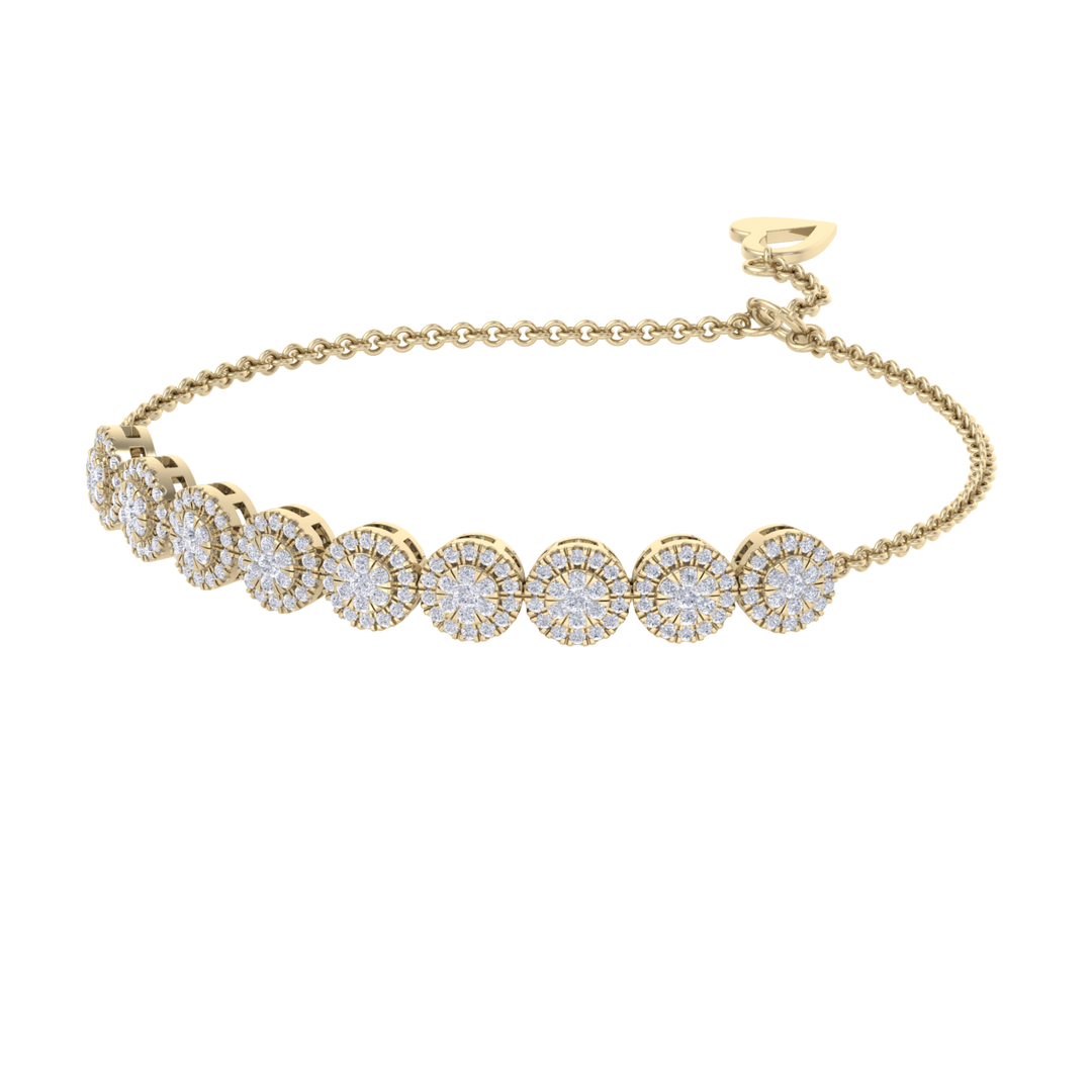 Diamond bracelet in rose gold with white diamonds of 1.12 ct in weight