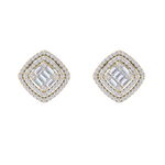 Load image into Gallery viewer, Stud earrings in yellow gold with white diamonds of 0.88 ct in weight
