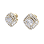 Load image into Gallery viewer, Stud earrings in white gold with white diamonds of 0.88 ct in weight
