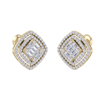 Load image into Gallery viewer, Stud earrings in yellow gold with white diamonds of 0.88 ct in weight
